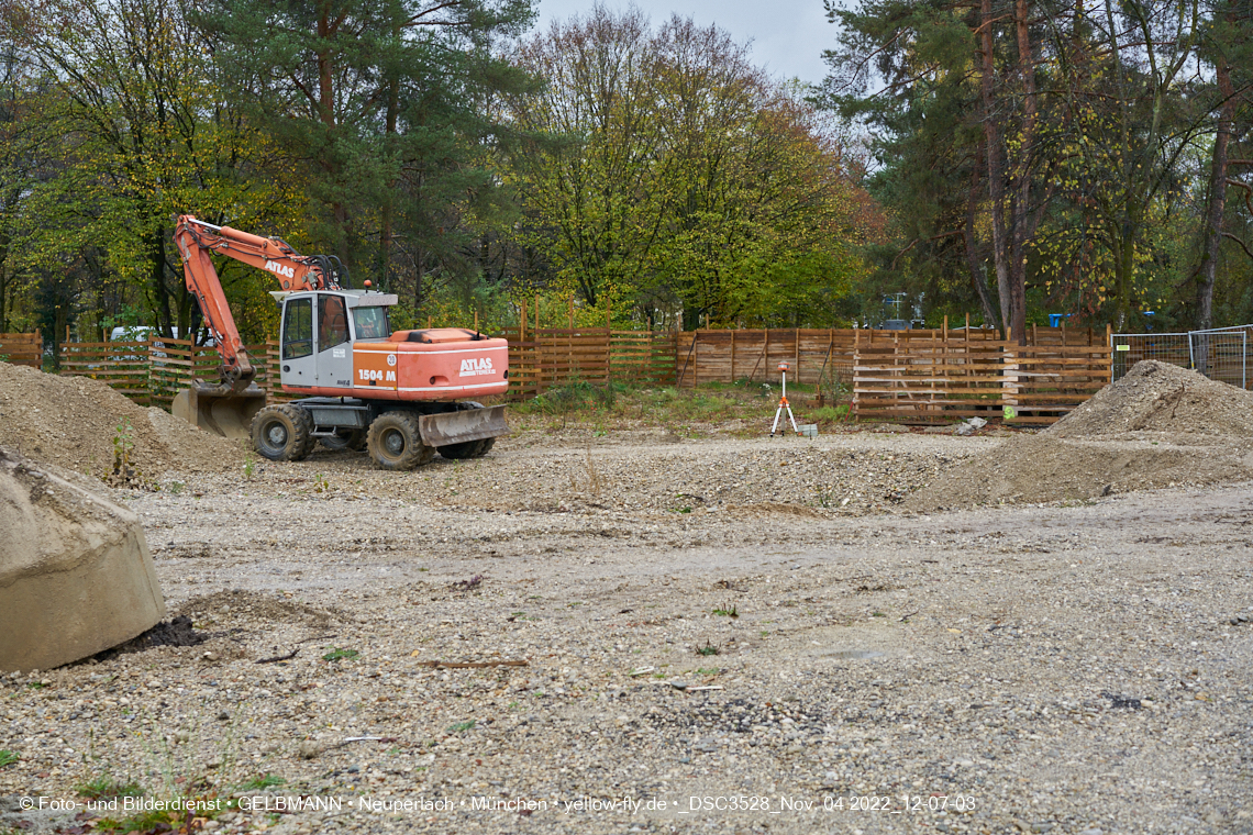 04.11.2022 - Baustelle an der Quiddestraße Haus für Kinder in Neuperlach